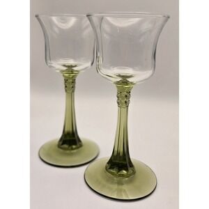 Vintage Stemmed Green 6.5" Votive Holders PartyLife Radiant Glow